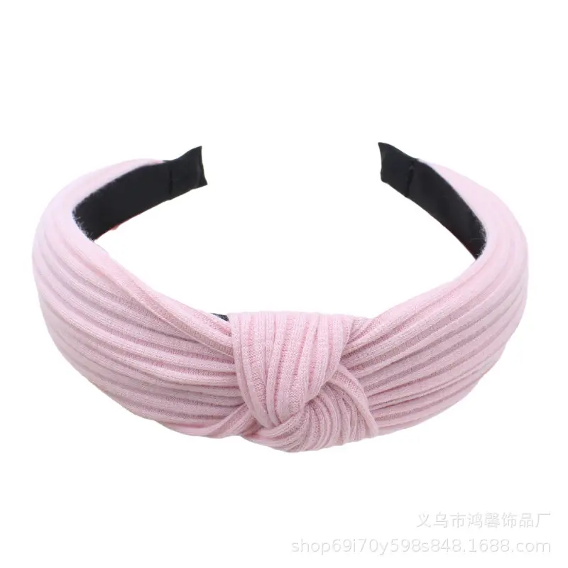 Purple Knitted Wide Cranial Headband for Women - Image 17