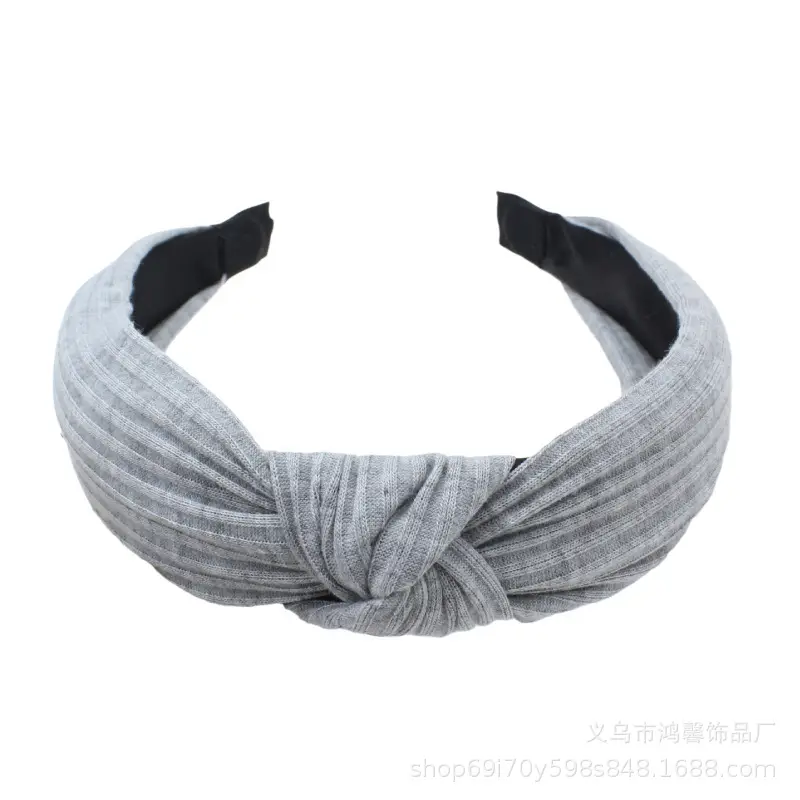 Purple Knitted Wide Cranial Headband for Women - Image 18