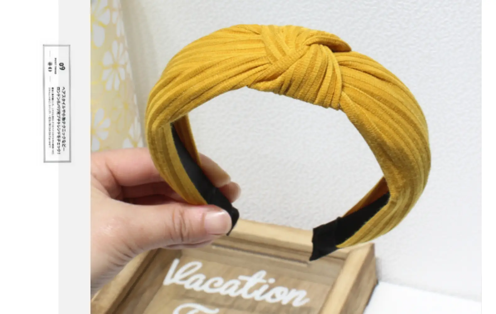 Purple Knitted Wide Cranial Headband for Women — feature 2