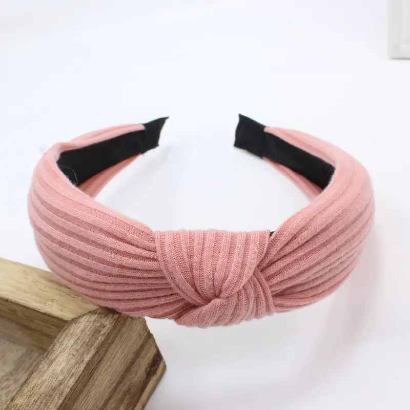 Purple Knitted Wide Cranial Headband for Women — feature 7