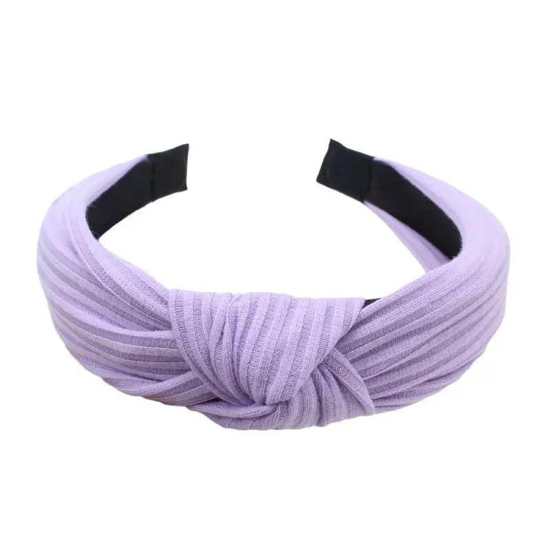 Purple Knitted Wide Cranial Headband for Women — feature 8