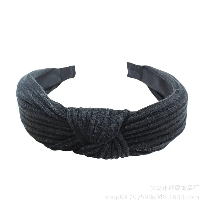 Purple Knitted Wide Cranial Headband for Women - Image 4