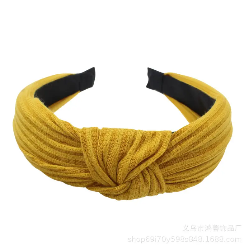 Purple Knitted Wide Cranial Headband for Women - Image 5