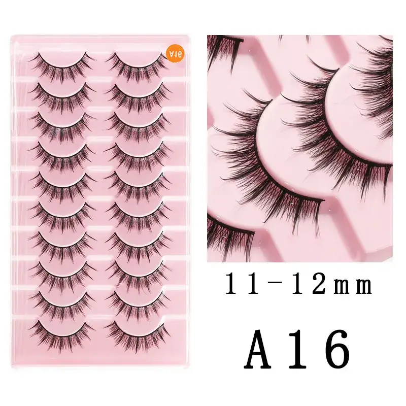 Korean Style False Eyelashes Black Hard Stem Double Eyelid Support