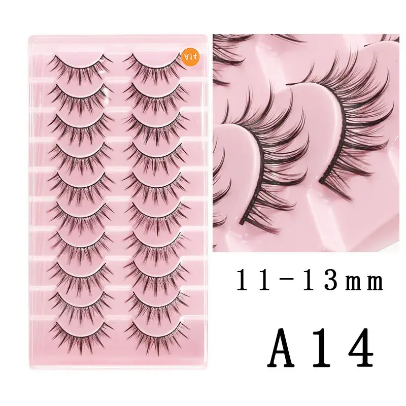 Korean Style False Eyelashes Black Hard Stem Double Eyelid Support