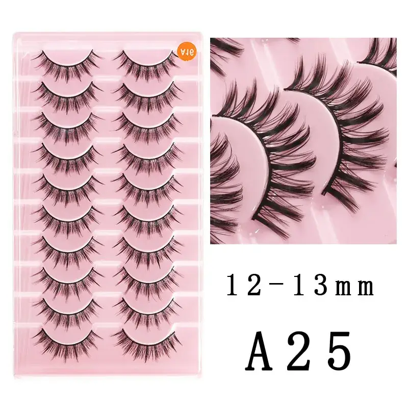 Korean Style False Eyelashes Black Hard Stem Double Eyelid Support