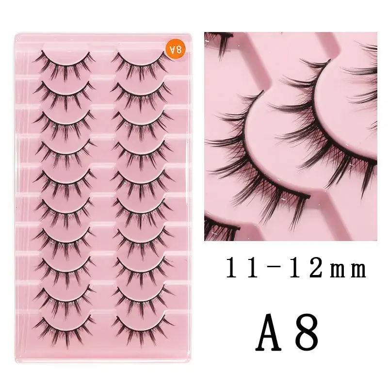 Korean Style False Eyelashes Black Hard Stem Double Eyelid Support