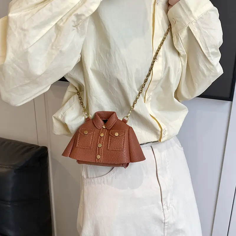 Women's Crossbody Mini Bag Beige Square Design