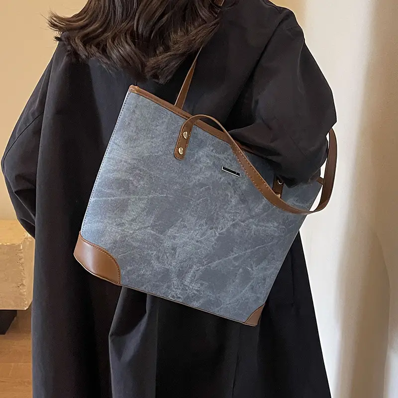 Large Capacity Grey Tote Bag for Women 2026 - Image 5