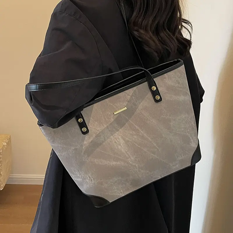 Large Capacity Grey Tote Bag for Women 2026 - Image 6