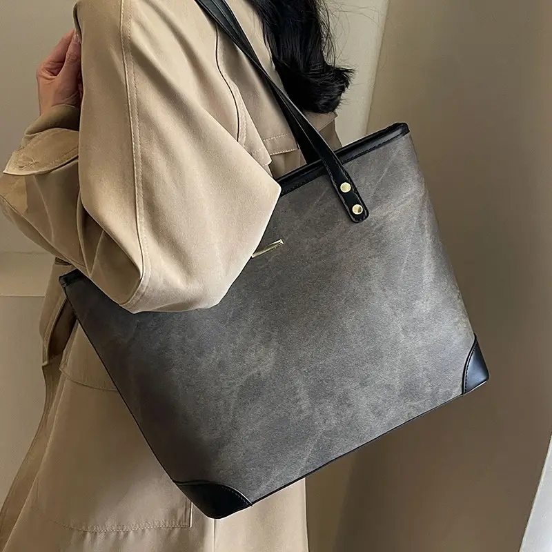 Large Capacity Grey Tote Bag for Women 2026 - Image 7