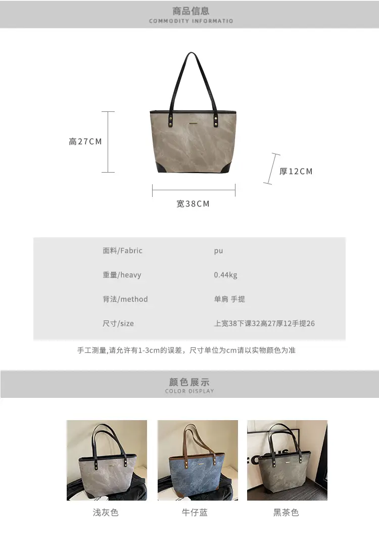 Large Capacity Grey Tote Bag for Women 2026 — feature 11