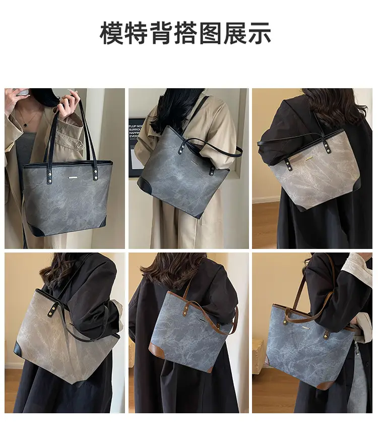 Large Capacity Grey Tote Bag for Women 2026 — feature 12