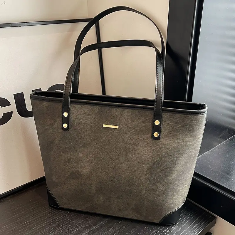 Large Capacity Grey Tote Bag for Women 2026 - Image 3