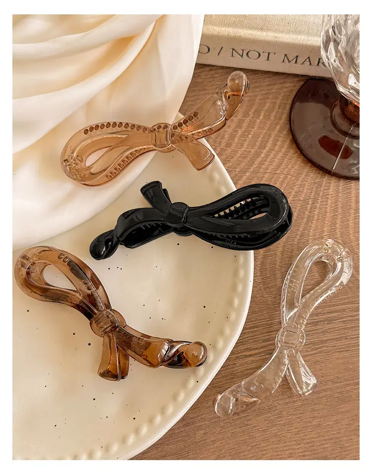 Wooden Bow Ponytail Buckle for Women — feature 11