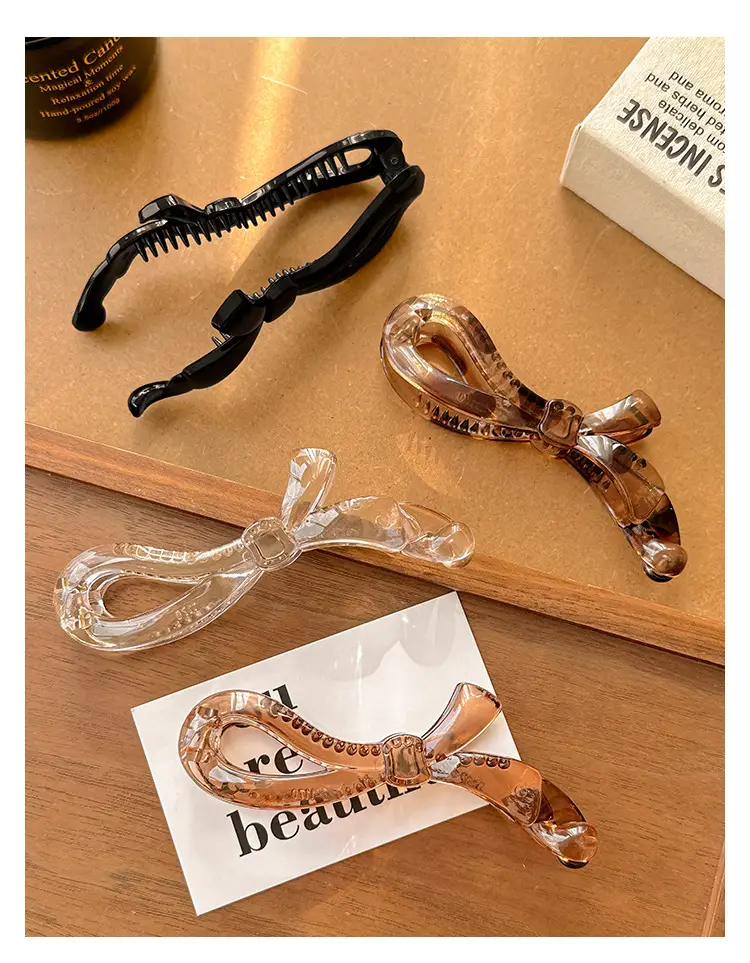 Wooden Bow Ponytail Buckle for Women — feature 12