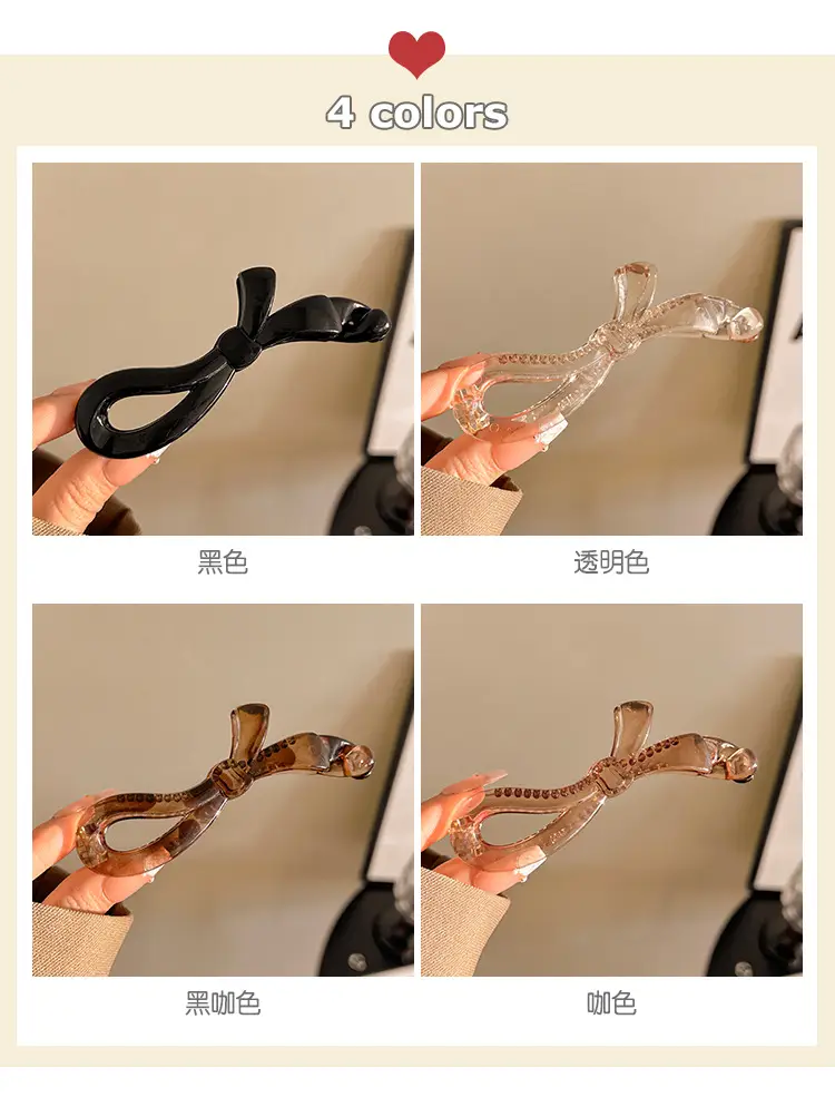 Wooden Bow Ponytail Buckle for Women — feature 2