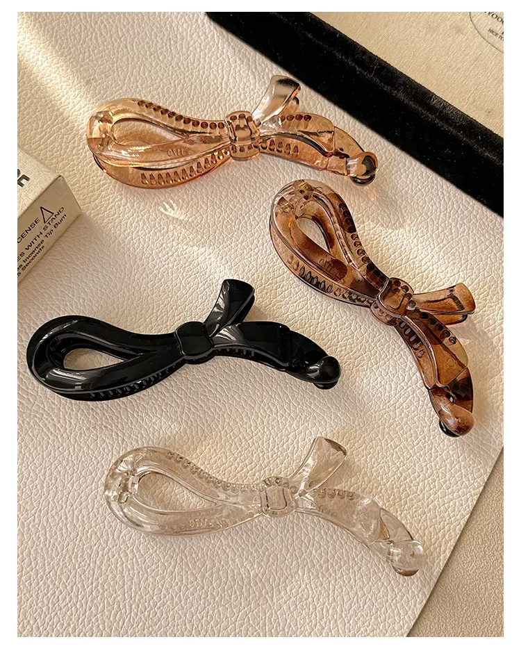 Wooden Bow Ponytail Buckle for Women — feature 3