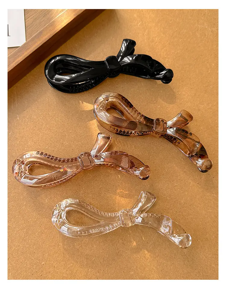 Wooden Bow Ponytail Buckle for Women — feature 5