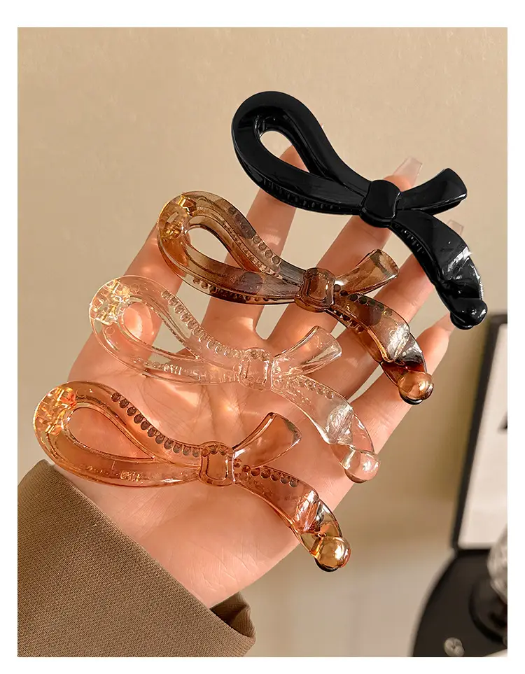 Wooden Bow Ponytail Buckle for Women — feature 7