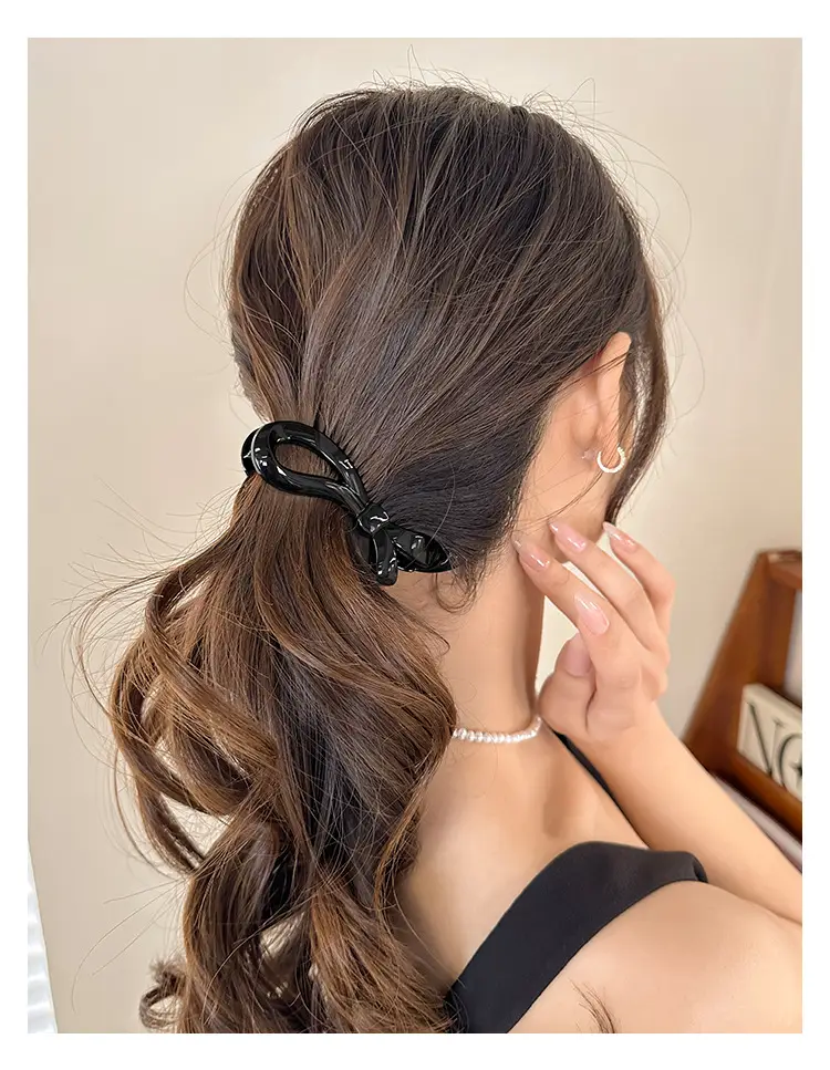 Wooden Bow Ponytail Buckle for Women — feature 8
