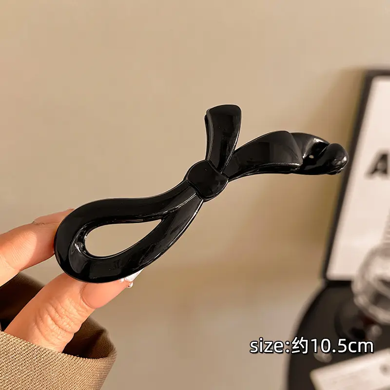 Black Bow Ponytail Buckle