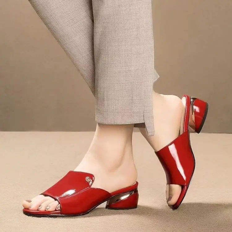Women's Cream Heel Slippers Summer - Image 4