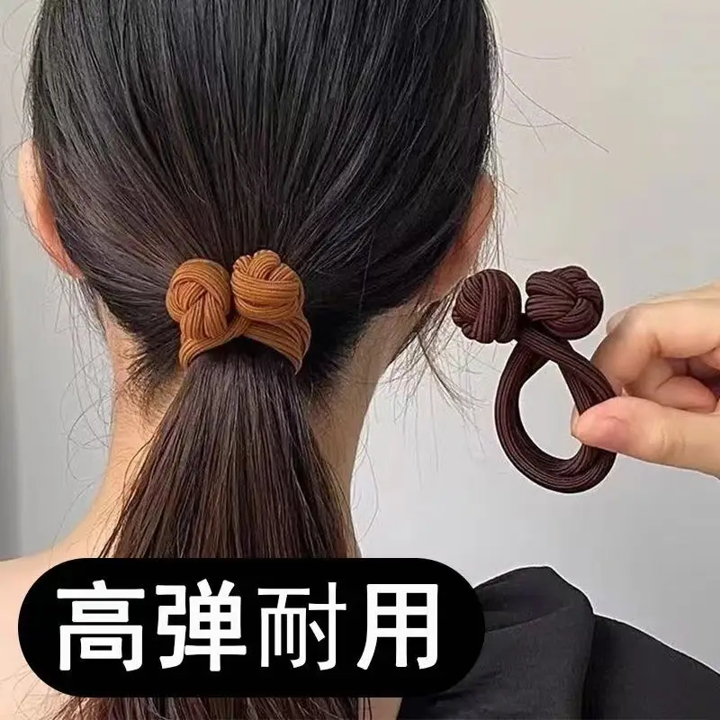 Pink Knot Headband for Girls High Elastic Hair Ponytail Tie - Image 8
