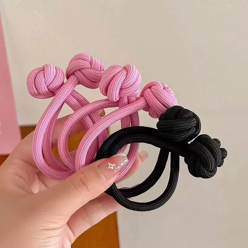 Pink Knot Headband for Girls High Elastic Hair Ponytail Tie — feature 7