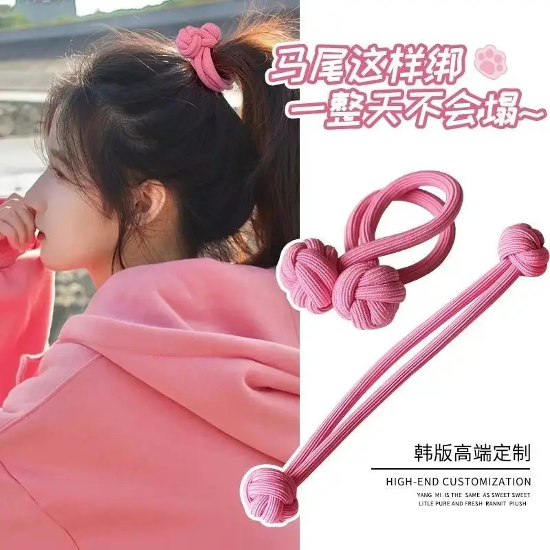Pink Knot Headband for Girls High Elastic Hair Ponytail Tie — feature 8