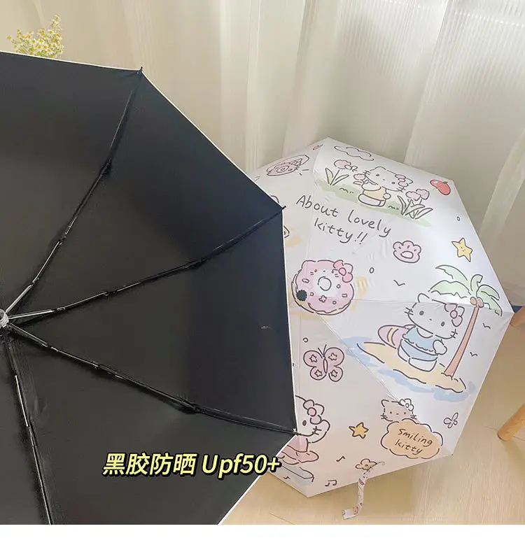 Hello Kitty Sun Umbrella Black Rubber Dual Use — feature 10