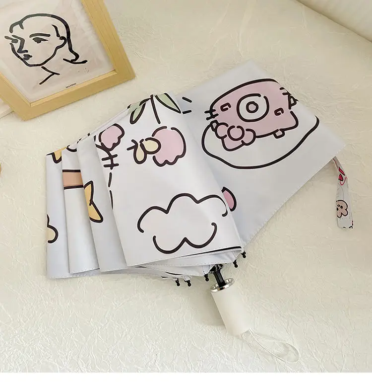 Hello Kitty Sun Umbrella Black Rubber Dual Use — feature 12