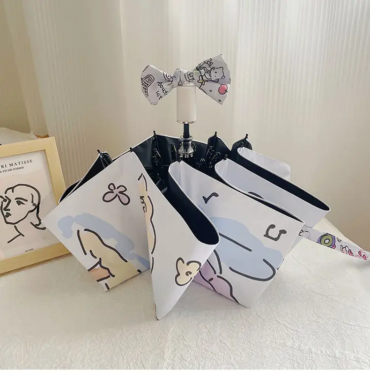 Hello Kitty Sun Umbrella Black Rubber Dual Use — feature 3