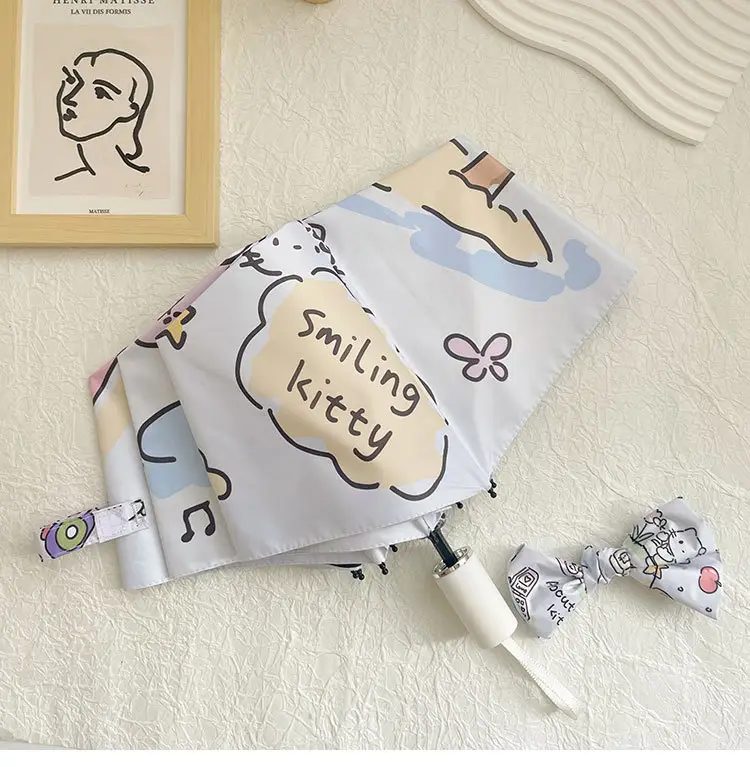Hello Kitty Sun Umbrella Black Rubber Dual Use — feature 8