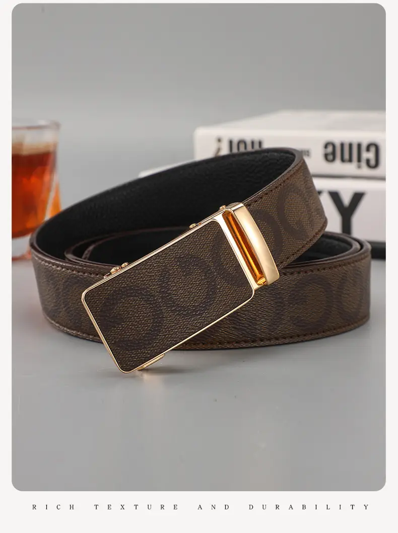 Men's Black G-Crystal Belt with Automatic Buckle — feature 14