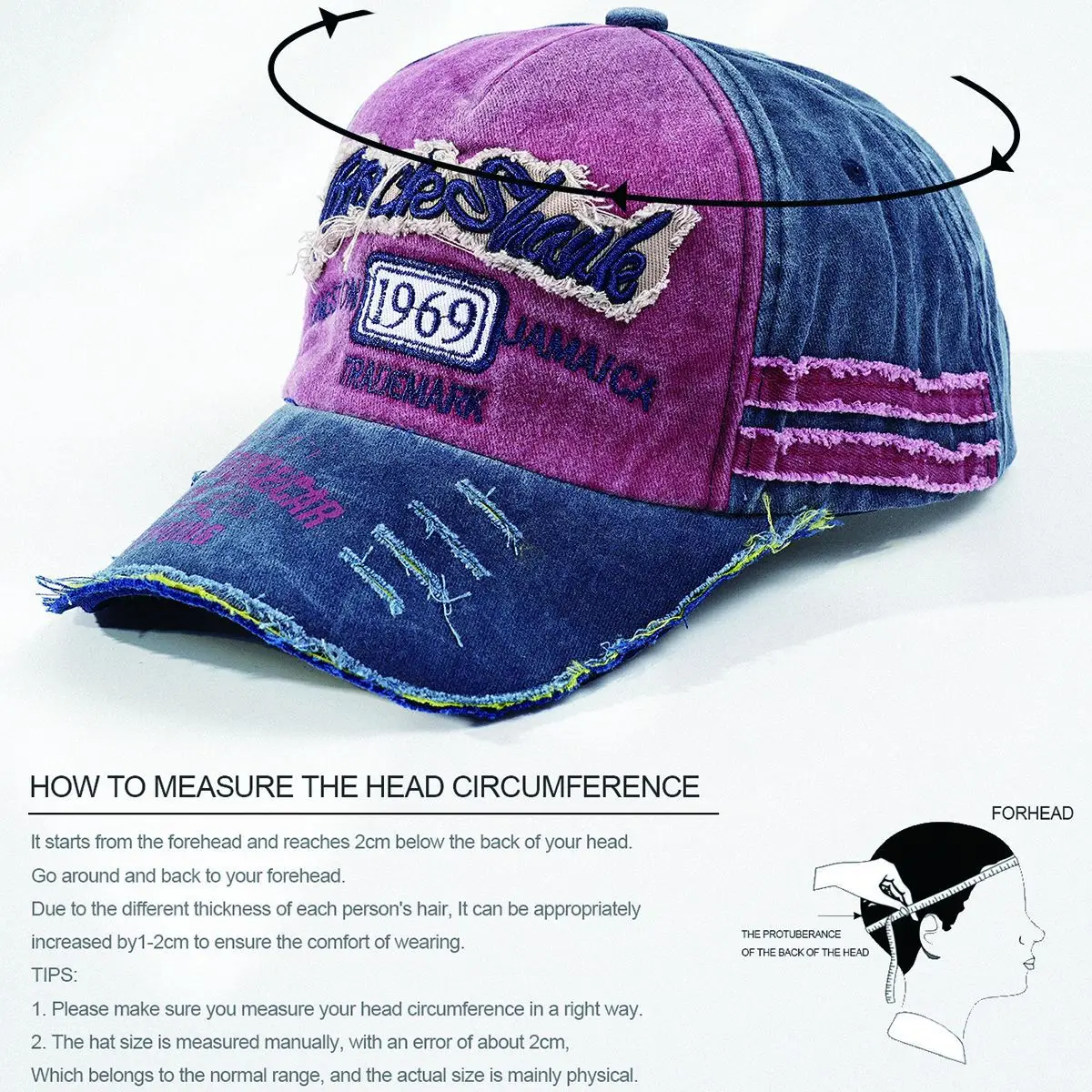 Vintage Embroidered Baseball Cap for Men with Washed Design - Image 5