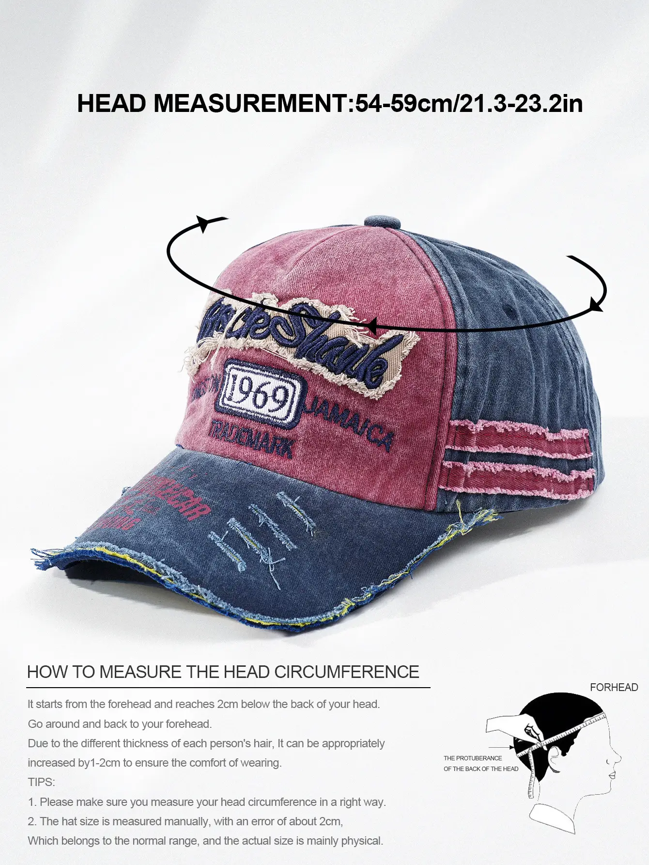 Vintage Embroidered Baseball Cap for Men with Washed Design — feature 1