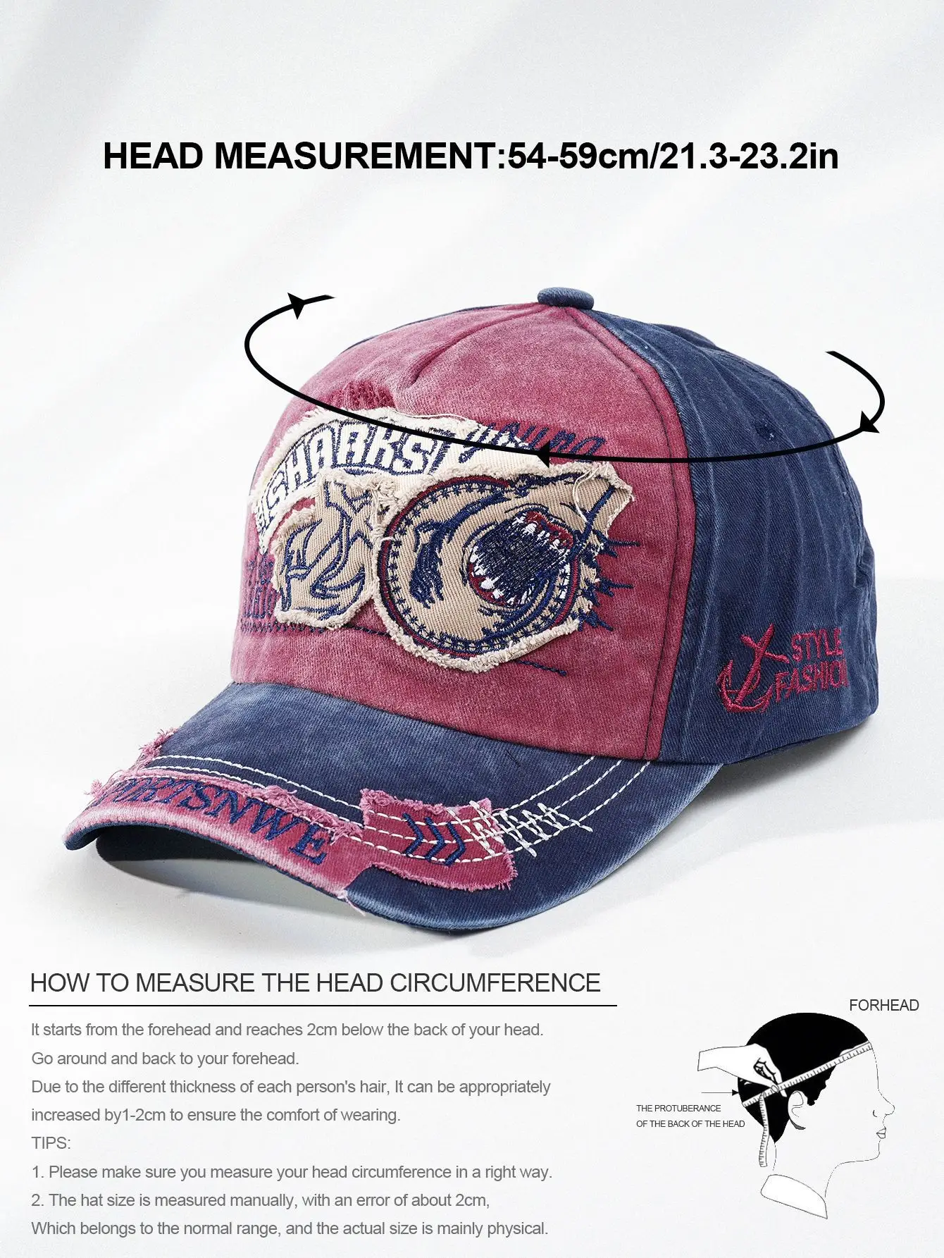 Vintage Embroidered Baseball Cap for Men with Washed Design — feature 11