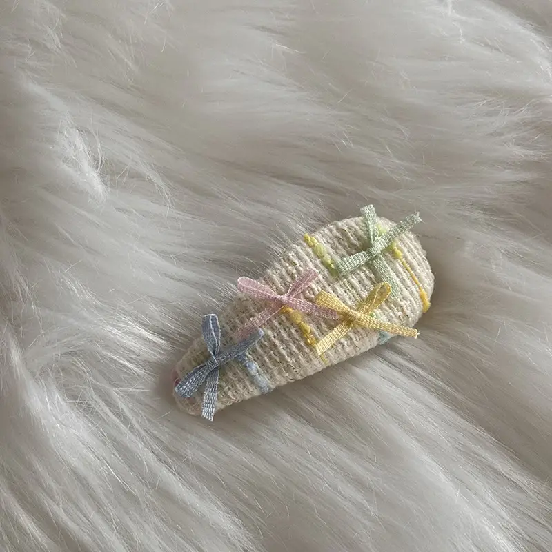 Spring Color Bow Lace Hairpin Women's Sweet Cute Grab Clip — feature 10
