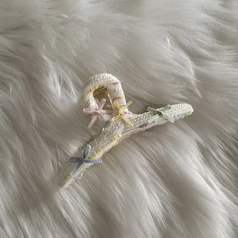 Spring Color Bow Lace Hairpin Women's Sweet Cute Grab Clip — feature 14