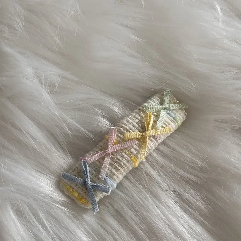 Spring Color Bow Lace Hairpin Women's Sweet Cute Grab Clip — feature 16