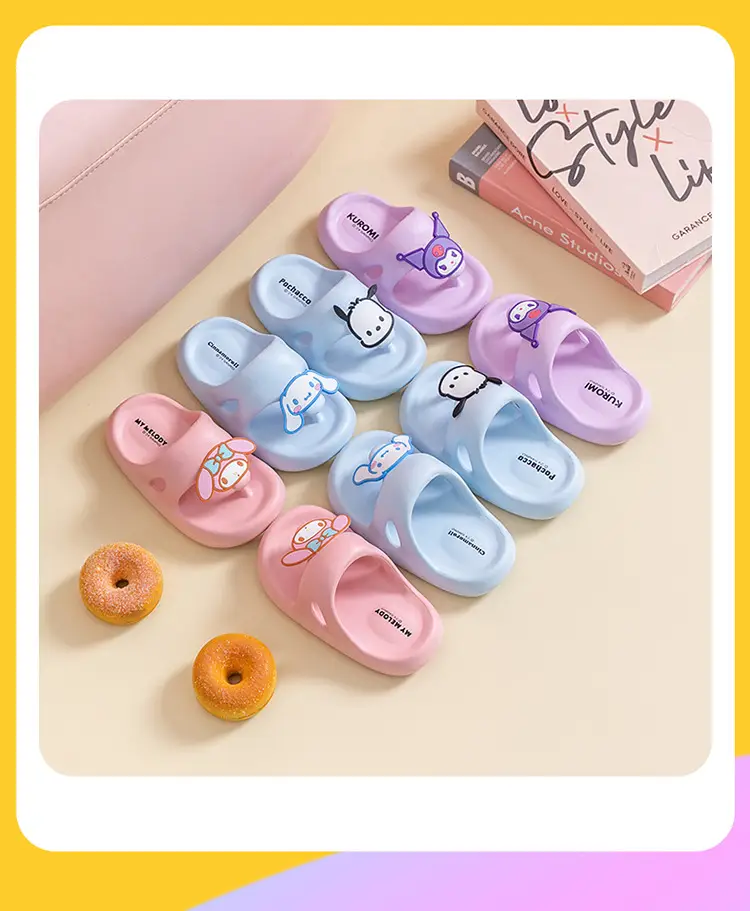Sanrio Children's Slippers, Boys' Flip-Flops, Non-Slip Flip-Flops, Beach Shoes, Soft-Soled Sandals, Kuromi Slippers — feature 15