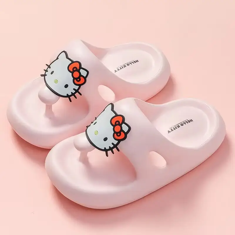 Sanrio Children's Slippers, Boys' Flip-Flops, Non-Slip Flip-Flops, Beach Shoes, Soft-Soled Sandals, Kuromi Slippers - Image 3