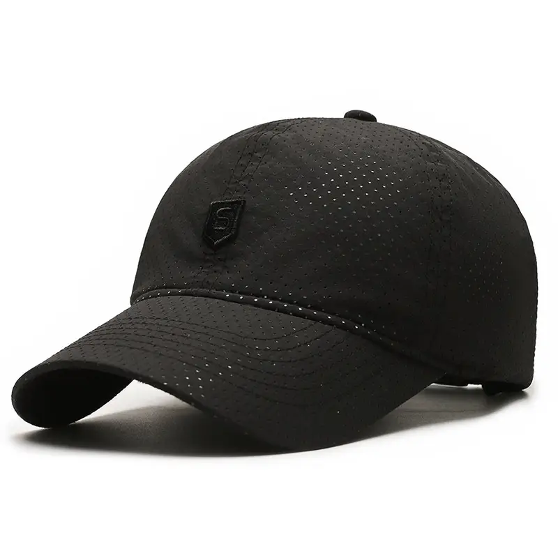Men's Beige Perforated Baseball Cap Summer Wear - Image 11