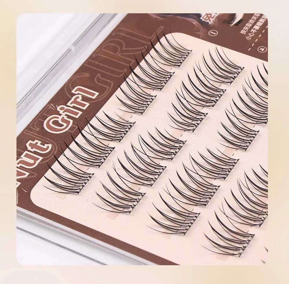 False Eyelashes Princess Girl Glue-Free Lazy Trilogy Natural Curling 6 Rows — feature 11