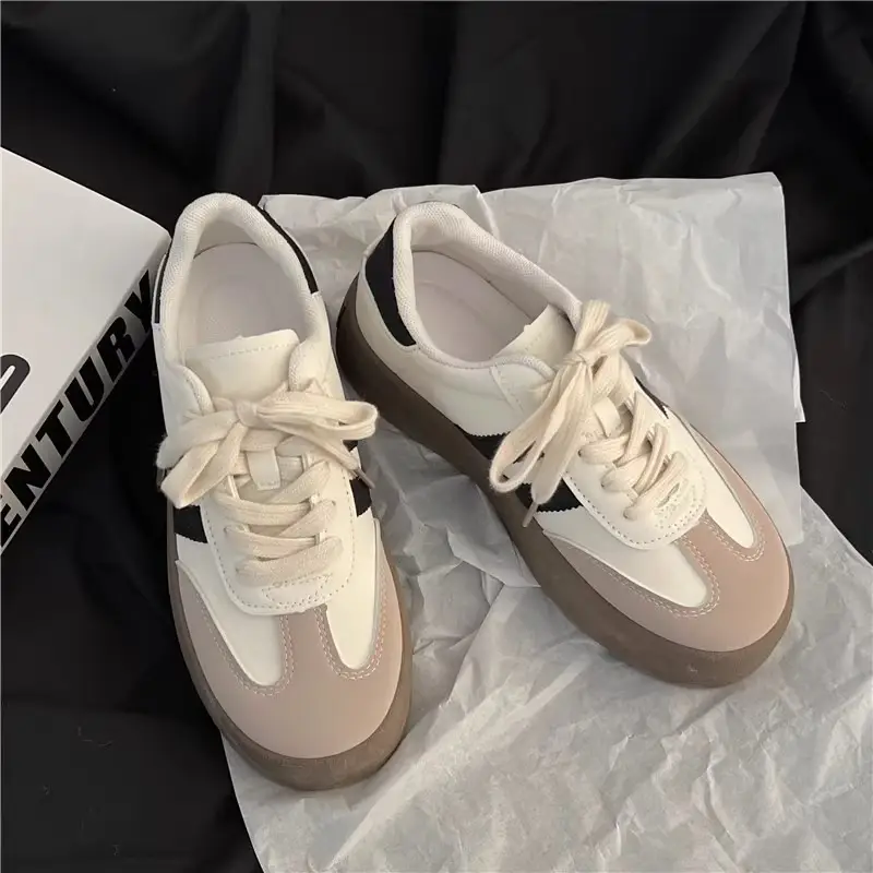 Women's 2025 Spring & Autumn Matching Sneakers White - Image 4