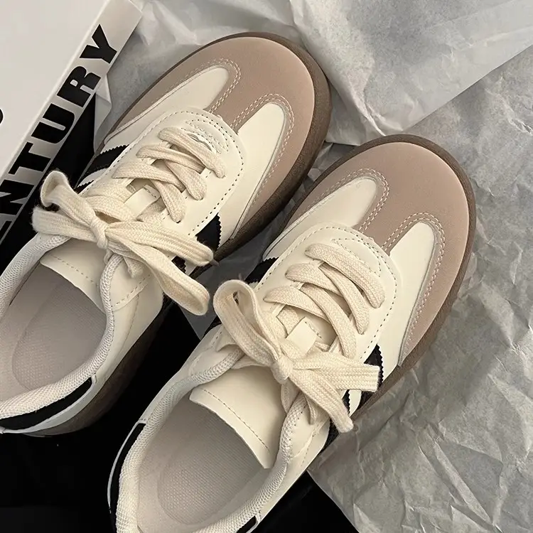 Women's 2025 Spring & Autumn Matching Sneakers White - Image 5