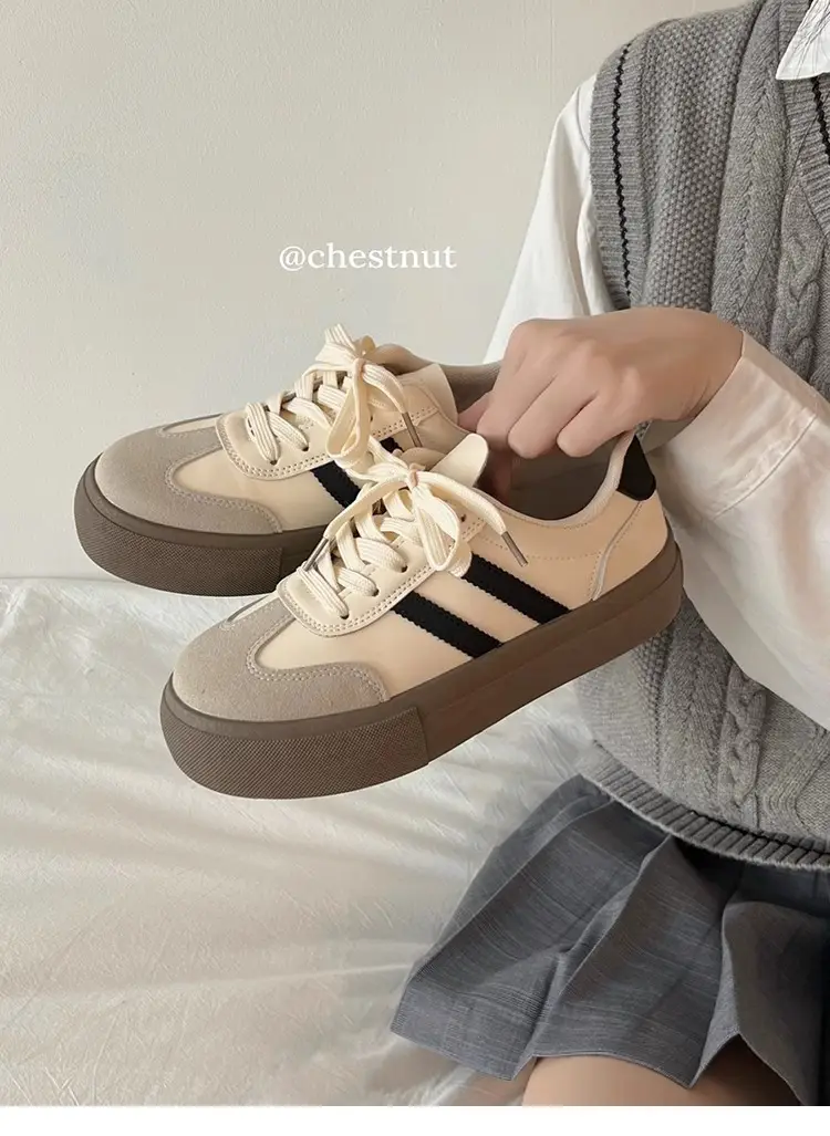 Women's 2025 Spring & Autumn Matching Sneakers White — feature 10