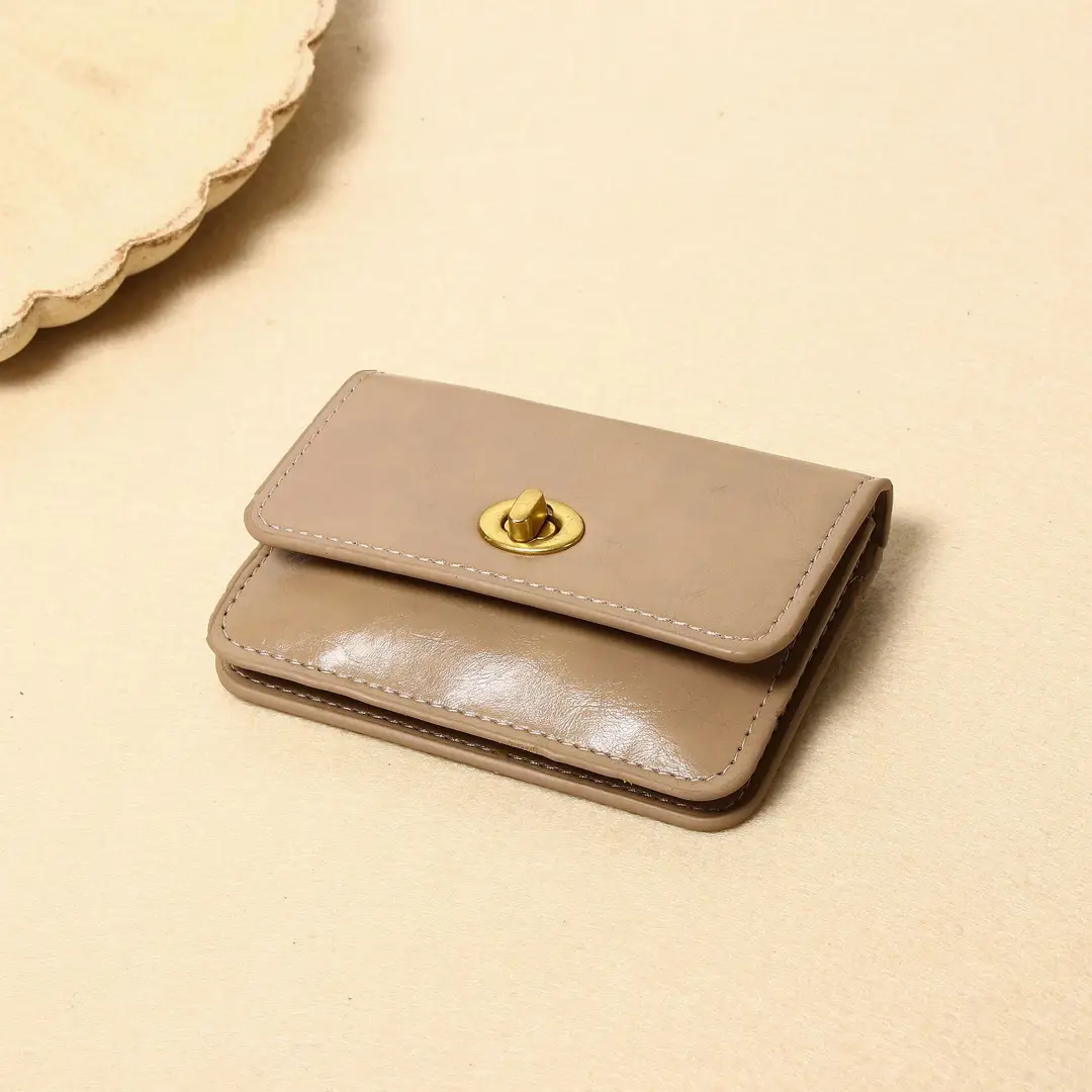 New Korean Style Card Holder Ins for Women Simple Pure Color Retro Lock Multi-Layer Card Holder Women's High-End Wallet Card Holder — feature 6