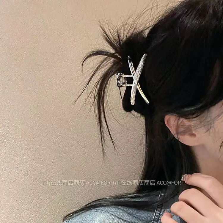 2025 Metal Hair Clip Cross Back Elegant Hair Accessory - Image 6